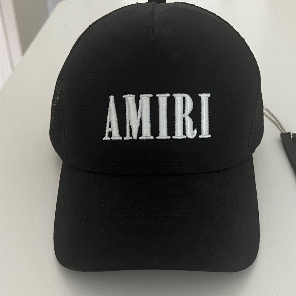 AMIRI Black and White Logo Cap